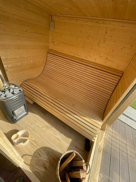 Moderní sauna - vnitřní vybavení
